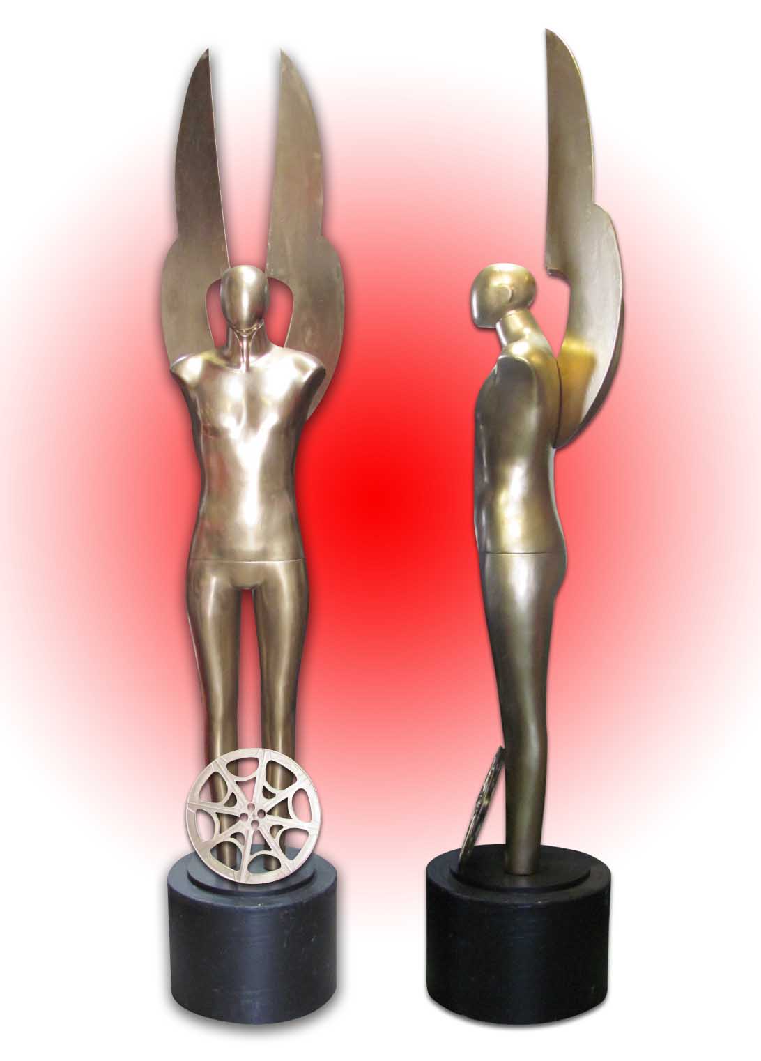 Gold Award Statue With Wings (2.85m tall) First Scene NZ's largest